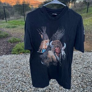 Vintage 1994 Carol Martin Native American Eagle Buffalo T-Shirt Large